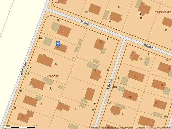 Floor plan for Dammvägen 14A