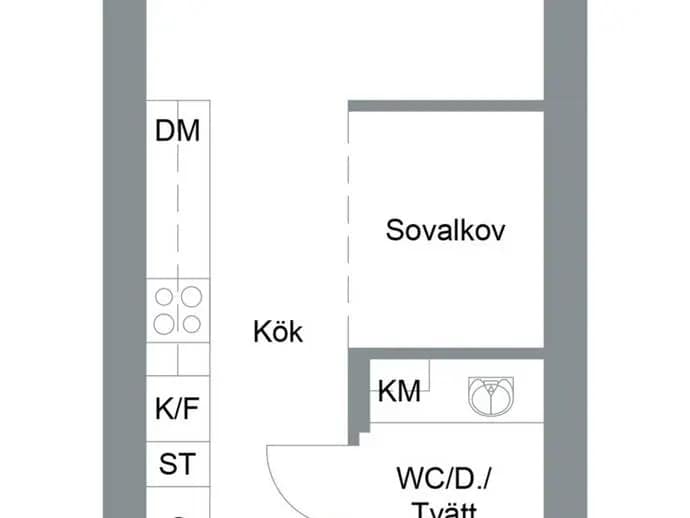 Floor plan for Alna gränd 9A