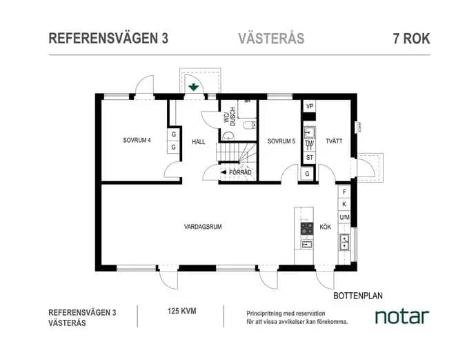 Planritning för Referensvägen 3