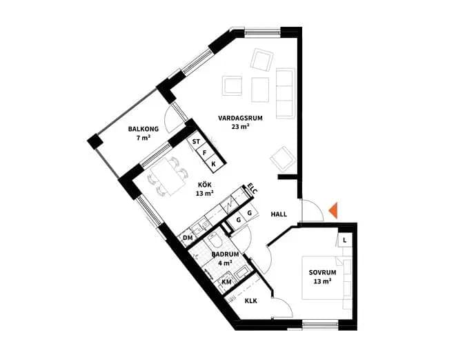 Planritning för Poseidongatan 11