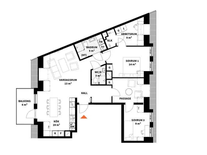 Planritning för Ägirgatan 20