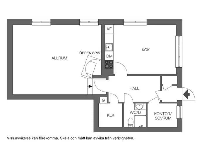 Planritning för Skogsvägen 23