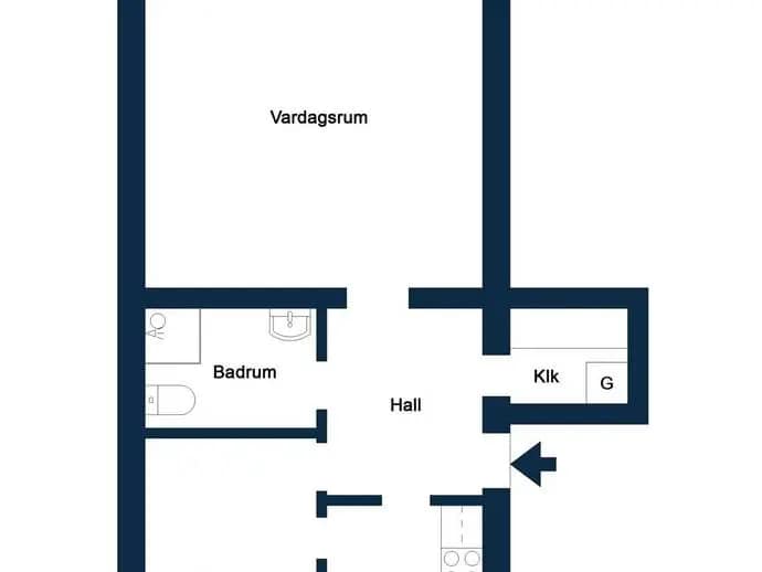 Planritning för Källhagsgatan 1H