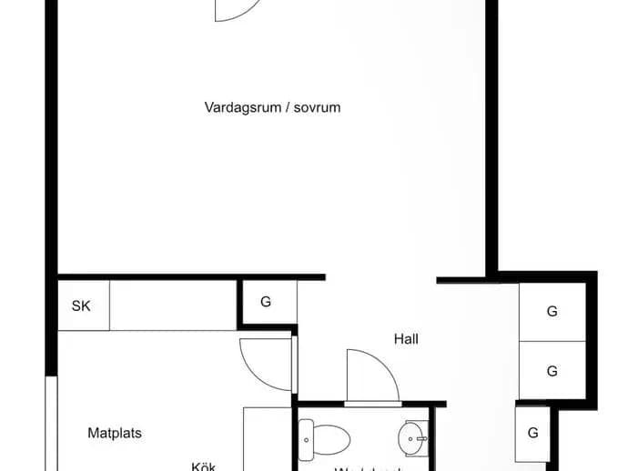 Planritning för Krutkällarvägen 1