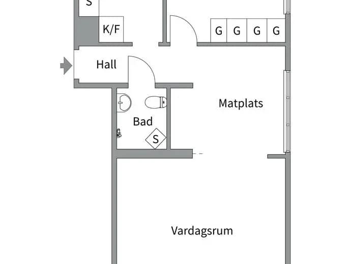 Planritning för Tegnérgatan 11A