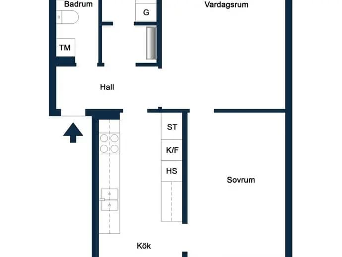 Planritning för Bofinksvägen 21