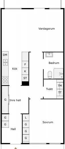 Planritning för Sjöjungfrugatan 13D