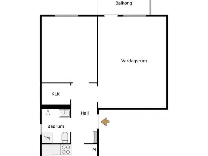 Planritning för Furugatan 1A