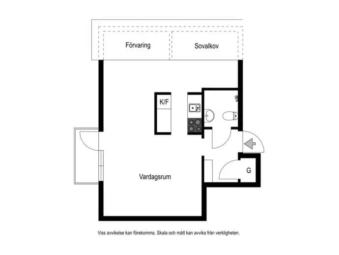 Planritning för Norra Ersmarksgatan 31