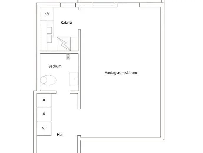Floor plan for Hägglundsgatan 8C
