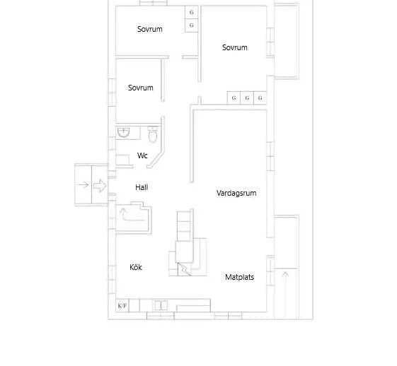Floor plan for Måbärsgatan 26