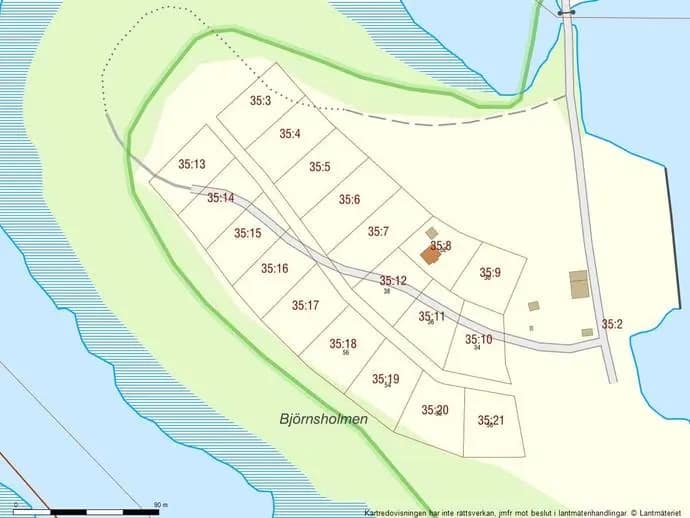 Floor plan for Björnsholmen – unikt tomtutvecklingsprojekt i havsnära läge  c:a 15 minuter från Skellefteå