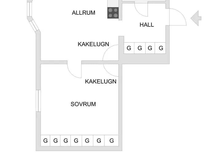 Planritning för Skolgatan 9A