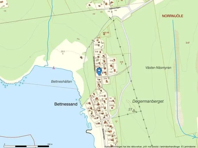 Planritning för Sandstrandsvägen 27