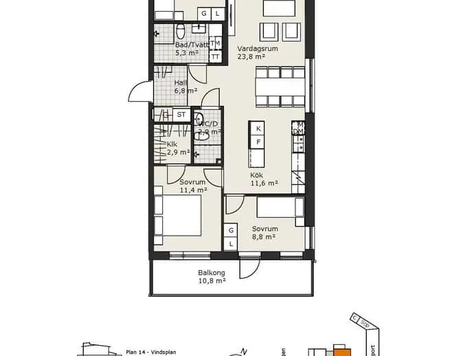 Planritning för Bryggargatan 38