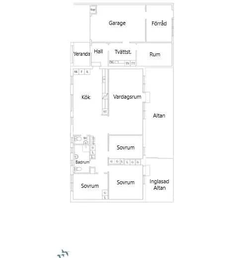 Floor plan for Bronsgatan 4