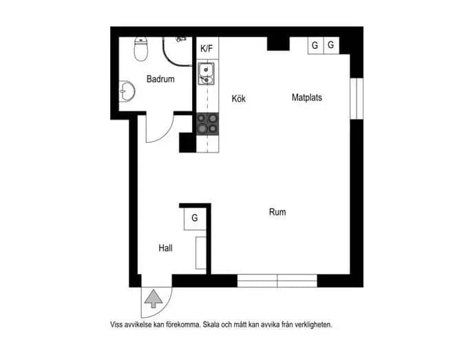 Planritning för Östra Kyrkogatan 63B