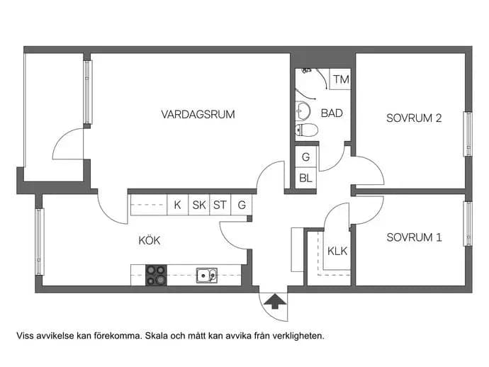 Planritning för Biologigränd 25