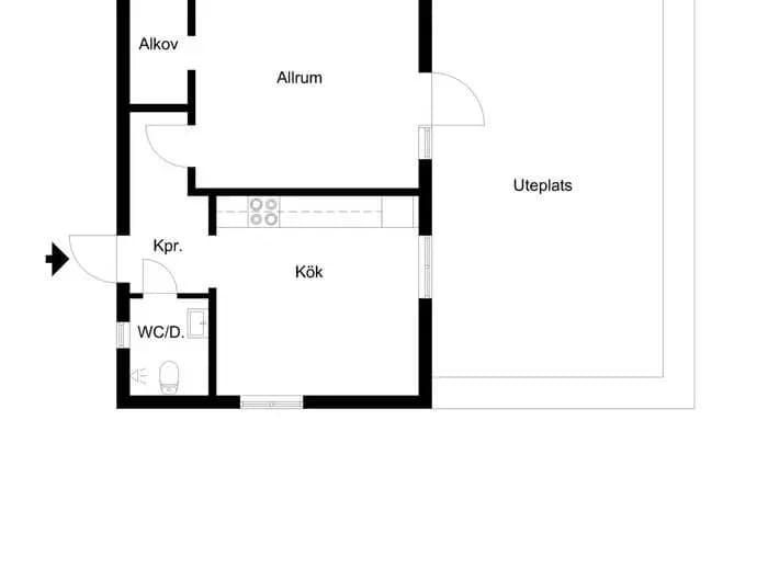 Planritning för Skolgatan 9B