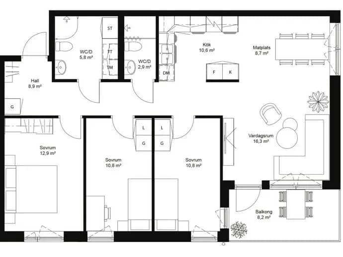 Planritning för Bryggargatan 44