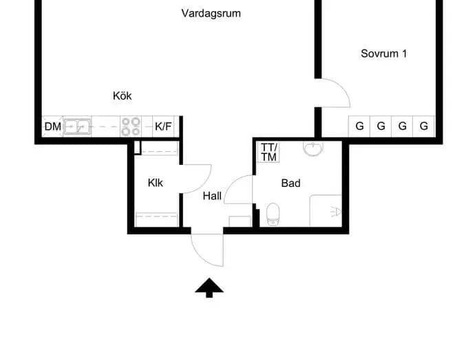 Planritning för Mariehemsvägen 126