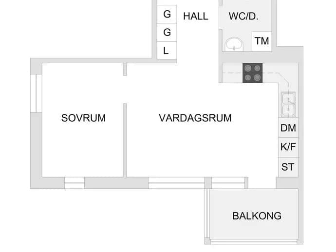 Planritning för Mariehemsvägen 90