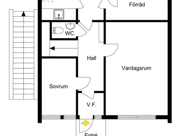 Planritning för Berghemsvägen 11E