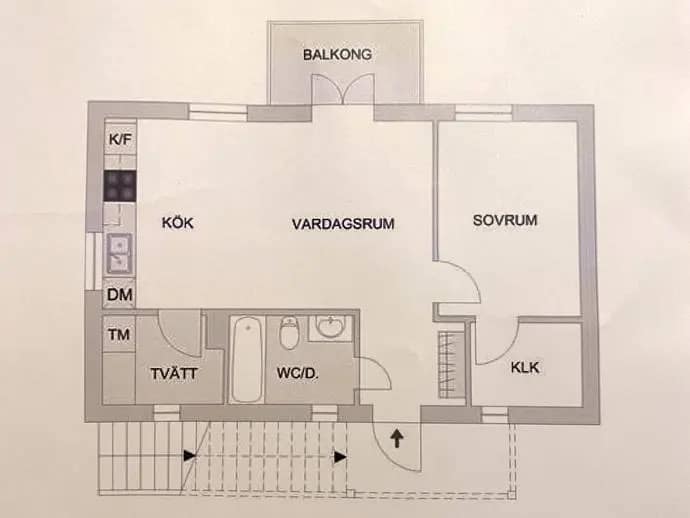 Planritning för Sönkmyrvägen 35D