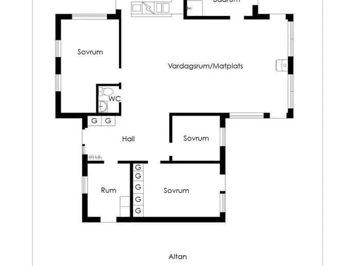 Planritning för Junivägen 43