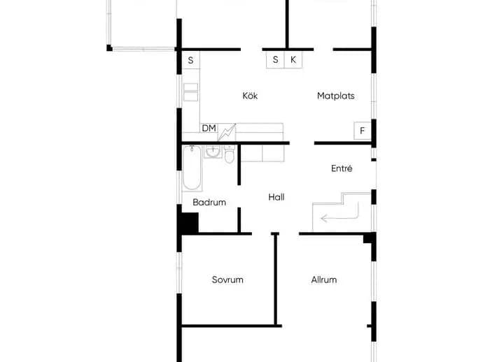 Floor plan for Rosenborgsvägen 7