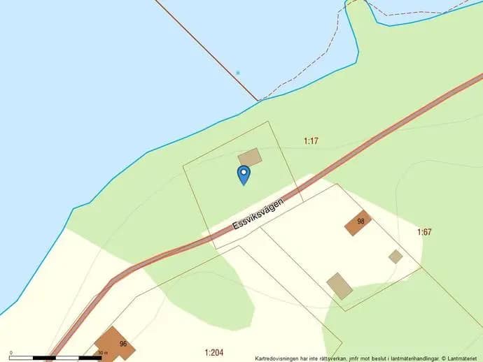 Planritning för Essviksvägen