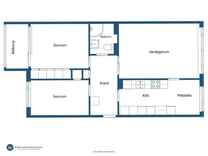 Floor plan for Nackstavägen 34B
