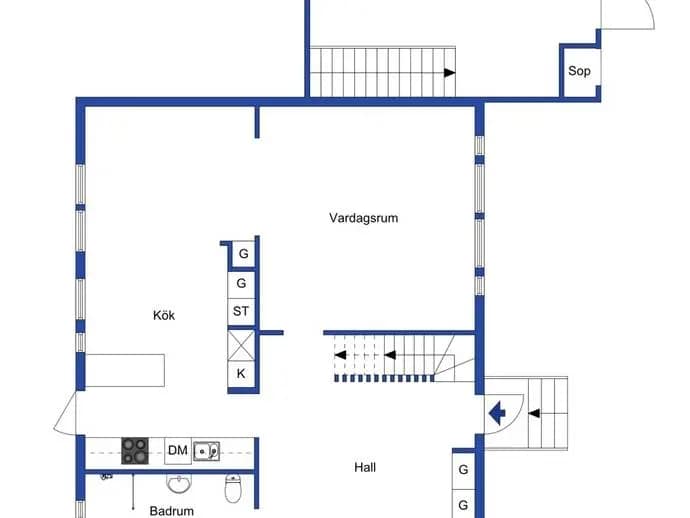 Planritning för Genehemsgränd 5