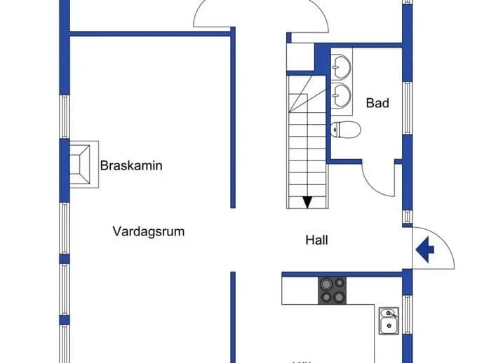 Floor plan for Klövervägen 12