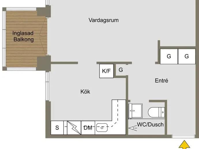 Floor plan for Banérgatan 11