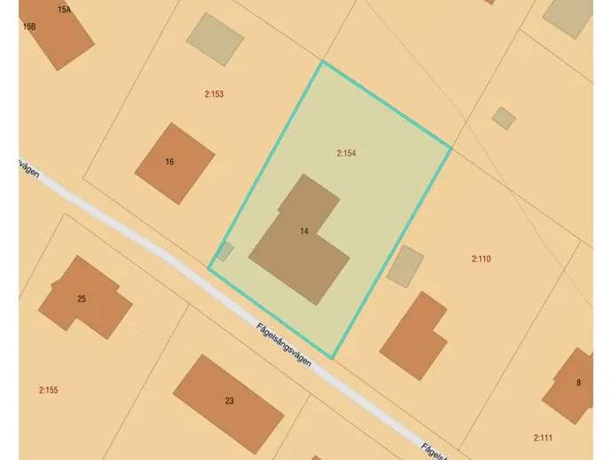 Floor plan for Fågelsångsvägen 14