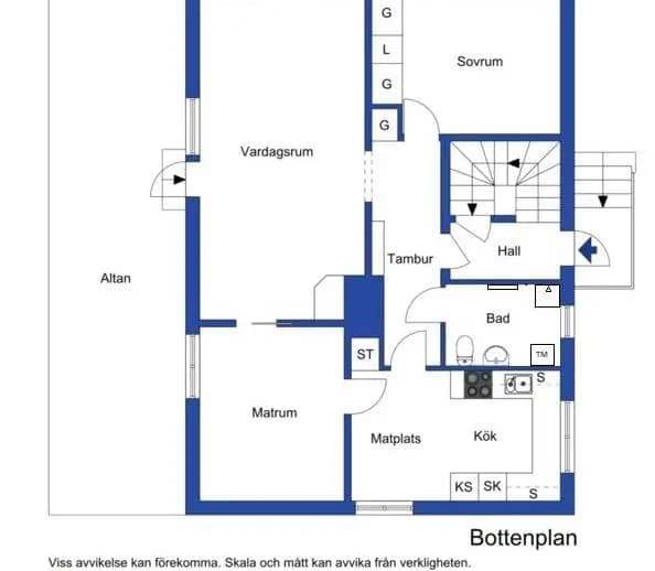 Planritning för Humlegårdsvägen 5