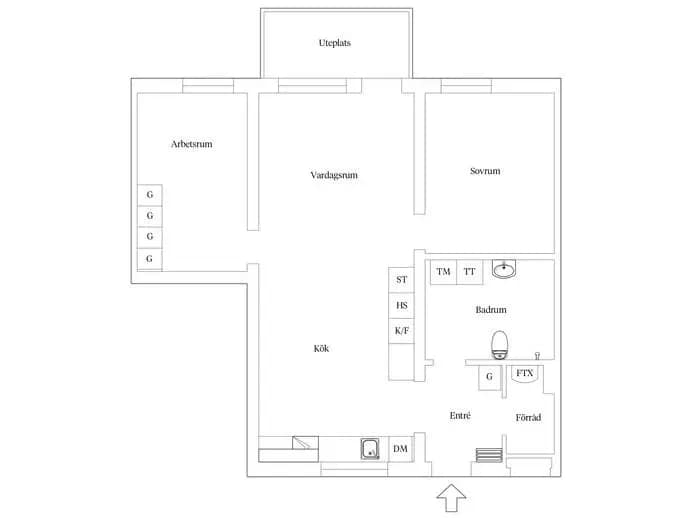 Floor plan for Axel Quidings gata 6C