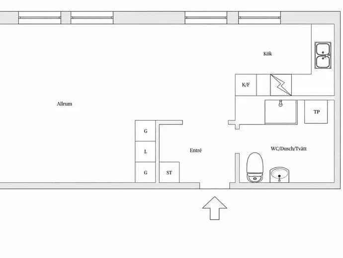 Planritning för Segerstadsvägen 34