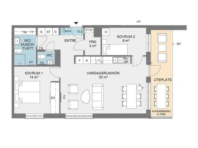 Floor plan for Alpgatan