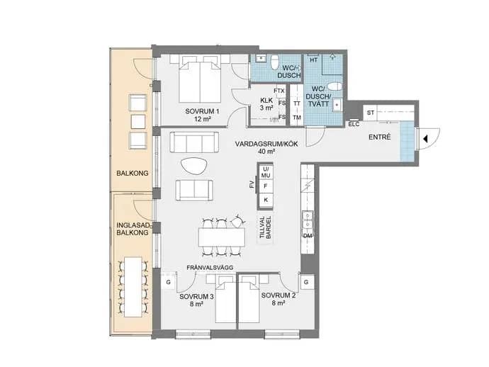 Floor plan for Alpgatan