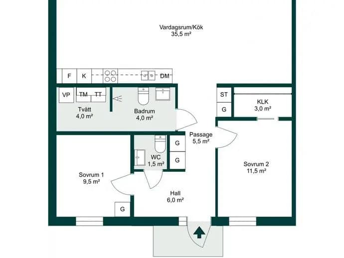 Floor plan for Brf Solhöjden