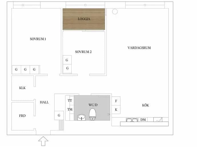 Floor plan for Storgatan 82B