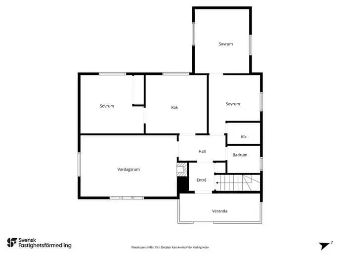 Floor plan for Villavägen 2