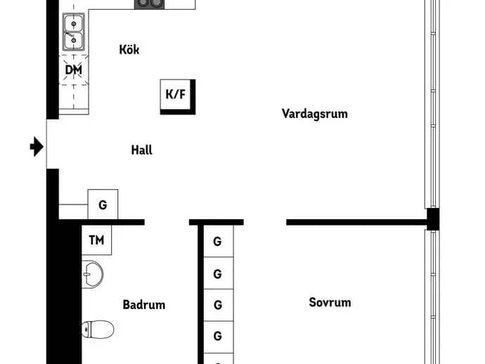 Floor plan for Storgatan 82B