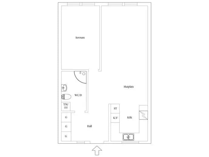 Floor plan for Norrgatan 24
