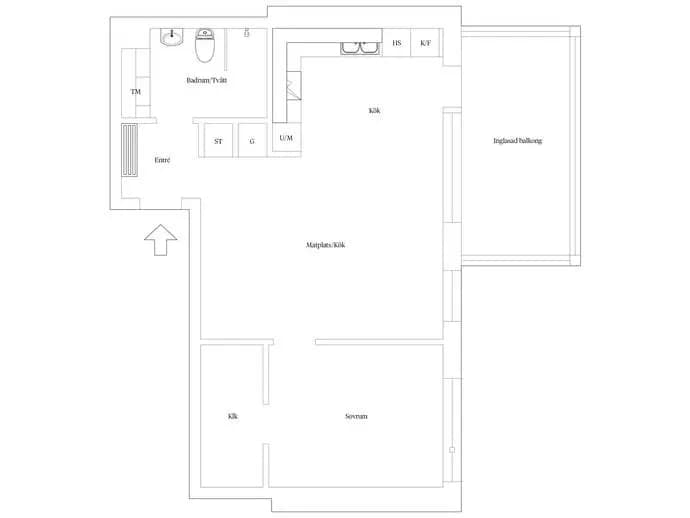 Planritning för Södra Järnvägsgatan 4J