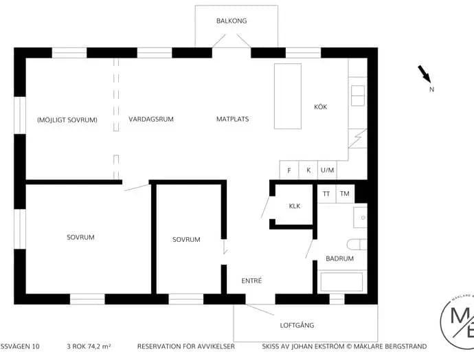 Floor plan for Segerstadsvägen 165D