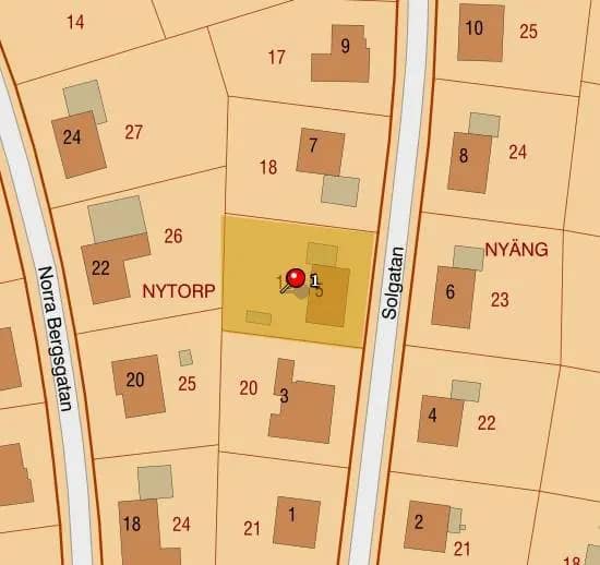 Floor plan for Solgatan 5