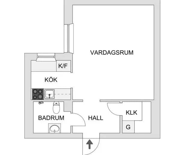 Floor plan for Holmgatan 3